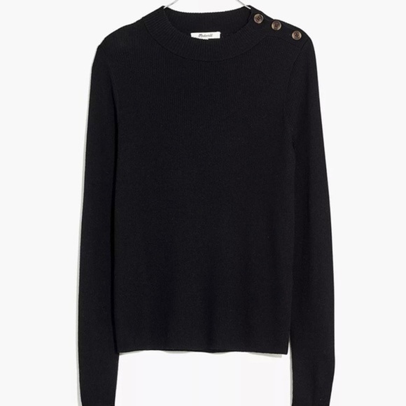 Madewell Hollyridge Ribbed Button Shoulder Sweater NB386 - Picture 2 of 9